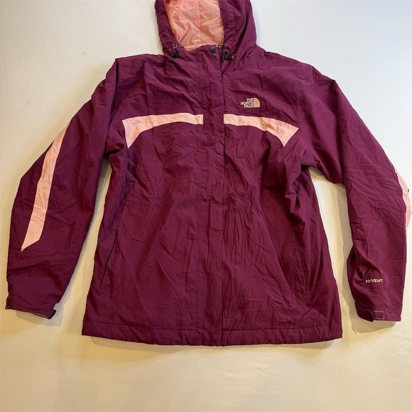 The North Face Women's 3-in-1 Ski Parka Jacket Pink XL Winter Coat Hyvent - Picture 1 of 12